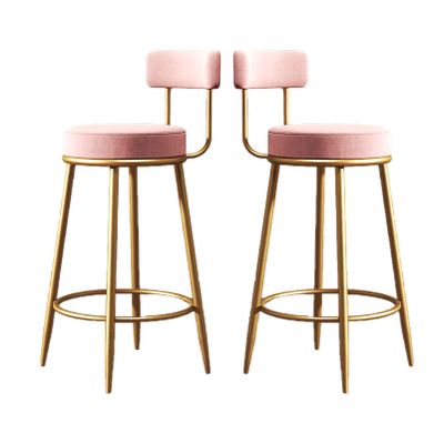 Barstools Set of 2 Bar Stool Breakfast Stools, Backrest Modern Golden Counter Stools Dining Chair for Kitchen Counter Bar for Bistro Pub Caf Island Kitchen