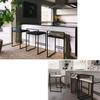 Barstools 2 Pcs 65CM Dining Chair | Full Backed Black Metal Bar Stools, Flannel Cushion Seat with Footrest & Back Pub | Caf Kitchen Stool Max. Load 200KG for Bistro Pub Caf Island Kitchen view 3