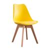 Modern Style Chair Dining Chairs, Upholstered PU Faux Leather Side Chair with Beech Wood Legs,for Kitchen, Dining, Bedroom, Living Room Chair (Color : Yellow) view 1