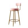 Barstools 25"/29" Contemporary Velvet Upholstered Kitchen Dining Chair, Sponge Backrest and Footrest, Bar Counter Chair for Pub Caf Bistro Restaurant Bar Chair Max. Load 400lb Pink for Bistro Pub C view 1