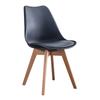 Modern Style Chair Dining Chairs, Upholstered PU Faux Leather Side Chair with Beech Wood Legs,for Kitchen, Dining, Bedroom, Living Room Chair (Color : Black) view 1