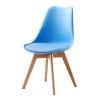Dining Chairs PU Faux Leather Side Chair with Beech Wood Legs,Upholstered Accent Chair Dining Room Living Room Bedroom Kitchen Chairs (Color : Blue) view 1