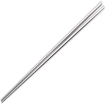EIERFSKIOT Chopsticks Reusable chop Sticks Metal Chopsticks Reusable 36Cm Length Long Stainless Steel Chopsticks for Hot Pot Frying Cooking Noodle Non Slip(Size:36Cm)
