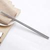 EIERFSKIOT Chopsticks Reusable chop Sticks Metal Chopsticks Reusable 36Cm Length Long Stainless Steel Chopsticks for Hot Pot Frying Cooking Noodle Non Slip(Size:36Cm) view 3