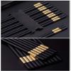 EIERFSKIOT Chopsticks Reusable chop Sticks 10 Pairs Fiberglass Chopsticks Anti-Skid Reusable Japanese Chopsticks Gift Set for Daily Use and Family Dinner(Color:A;Size:24Cm) view 4