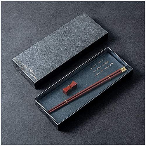 EIERFSKIOT Chopsticks Reusable chop Sticks Reusable Chopsticks with Holder Chinese Chopsticks Gift Box for Sushi Noodle Asian Tableware(Color:D;Size:25Cm)