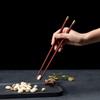 EIERFSKIOT Chopsticks Reusable chop Sticks Reusable Chopsticks with Holder Chinese Chopsticks Gift Box for Sushi Noodle Asian Tableware(Color:D;Size:25Cm) view 4