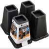 Lufia Bed Furniture Risers Heavy Duty, Stackable Bed Lifts Risers for Sofa, Table, Couch, Chair or Desk, Set of 4 Bed Lifts (Black, 6 inch) view 1
