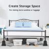 Lufia Bed Furniture Risers Heavy Duty, Stackable Bed Lifts Risers for Sofa, Table, Couch, Chair or Desk, Set of 4 Bed Lifts (Black, 6 inch) view 2