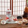 JINCAN Enamel porcelain color semi-automatic goldfish kung fu ceramic cup tea set creative personality Chinese cup view 1