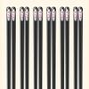 EIERFSKIOT Chopsticks Reusable chop Sticks Fiberglass Chopsticks Set Reusable 12 Pairs Alloy Chopsticks for Daily Use and Family Dinner Anti-Skid(Color:A;Size:24.3Cm) view 1