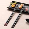 EIERFSKIOT Chopsticks Reusable chop Sticks Fiberglass Chopsticks Set Reusable 12 Pairs Alloy Chopsticks for Daily Use and Family Dinner Anti-Skid(Color:A;Size:24.3Cm) view 3