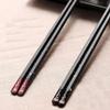 EIERFSKIOT Chopsticks Reusable chop Sticks Fiberglass Chopsticks Set Reusable 12 Pairs Alloy Chopsticks for Daily Use and Family Dinner Anti-Skid(Color:A;Size:24.3Cm) view 4