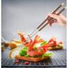 EIERFSKIOT Chopsticks Reusable chop Sticks Reusable Metal Chopsticks Food Grade Stainless Steel Chopstick 5 Pairs for Sushi Noodle Hot Pot Lightweight Travel(Color:C;Size:25Cm) view 2