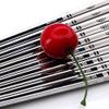 EIERFSKIOT Chopsticks Reusable chop Sticks Reusable Chopsticks Food Grade Stainless Steel Chopstick 5 Pairs for Sushi Noodle Rice Lightweight Travel Non Slip(Color:C;Size:23Cm) view 3