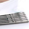 EIERFSKIOT Chopsticks Reusable chop Sticks Reusable Chopsticks Food Grade Stainless Steel Chopstick 5 Pairs for Sushi Noodle Rice Lightweight Travel Non Slip(Color:C;Size:23Cm) view 4