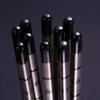 EIERFSKIOT Chopsticks Reusable chop Sticks 10 Pairs Metal Chopsticks Set Reusable Chinese Chopstick for Sushi Noodle Rice Non-Slip Heat Insulating Tableware(Color:Black;Size:23Cm) view 4