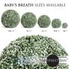 3rd Street Inn Medium Baby's Breath Topiary Ball - Artificial Plant Set - Indoor/Outdoor Wedding Party Decor - Faux Foliage Garden Sphere - Tree and Bush Substitute (11", 2 Pack) view 3