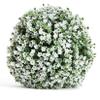 3rd Street Inn Small Baby's Breath Topiary Ball - Artificial Plant Set - Indoor/Outdoor Wedding Party Decor - Faux Foliage Garden Sphere - Tree and Bush Substitute (7", 8 Pack) view 1