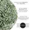 3rd Street Inn XL Baby's Breath Topiary Ball - Artificial Plant Set - Indoor/Outdoor Wedding Party Decor - Faux Foliage Garden Sphere - Tree and Bush Substitute (19") view 2
