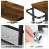 NANANARDOSO 4 Tier Slim Storage Cart, Shelving Unit for Small Space, Rolling Storage Cart with Wooden Top and Metal Handle for Narrow Space on Kitchen, Bathroom, Laundry Room, Black. view 4