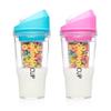 CRUNCHCUP Bundle & Save 15% on Two Portable Cereal Tumblers - No Spoon, No Bowl, It's Cereal on the Go [Blue & Pink] view 1
