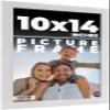 10x14 Frame White Real Wood Picture Frame Width 0.75 Inches | Interior Frame Depth 0.5 Inches | Bianca Mid Century Photo Frame Complete with UV Acrylic, Foam Board Backing & Hanging Hardware view 1