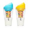 CRUNCHCUP Bundle & Save 15% on Two Portable Cereal Tumblers - No Spoon, No Bowl, It's Cereal on the Go [Blue & Yellow] view 1