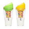 CRUNCHCUP Bundle & Save 15% on Two Portable Cereal Tumblers - No Spoon, No Bowl, It's Cereal on the Go [Green & Yellow] view 1