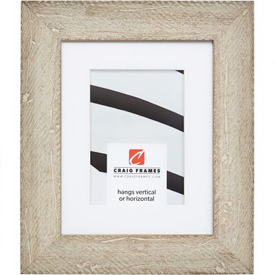 Craig Frames Hatteras, 20 x 24 Inch Picture Frame Matted to Display a 16 x 20 Inch Photo, Boho Rustic White Wash