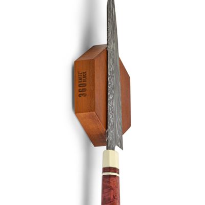360 Knife Block HEX - 5x4 solid maple wood - construction grade adhesive, NO SCREWS - handmade in Washington