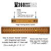 360KnifeBlock BAR XL - 4x26 Guitar Wood, verticle hang wall mount knife BAR - integrated level, marine grade metal clips, two 2 wall screws - Guitar Wood 26" view 3