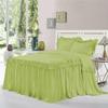Pride Beddings 2 PC Designer Ruffle Famhouse Skirt Bedspread Set 30'' inches Drop French Style, Twin - Sage view 1