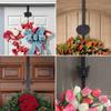 Haute Decor Adjustable Length Wreath Hanger with Interchangeable Icons (4 Wreath Hangers in 1) (Matte Black-Flag/Snowflake/Butterfly/Pumpkin) view 2