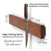 360KnifeBlock BAR  26"x 4 - Guitar Wood - 2 Rows of Magnets, backer w/level system, 2"screws, handmade in Washington  WOOD view 4