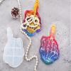 DIY Crystal Epoxy Resin Mold Hand Ratio Middle Finger Skull Hand Mirror Plate Silicone Mold for Resin Erect Middle Finger view 3