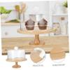 1set Cake Serving Tray Glass Cover Stylish Dessert Stand for Parties Birthdays and Weddings Practical Display Holder for Cakes and Treats view 3