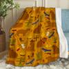 ARTBLANKET Capybara Cute Mexican Cactus Throw Blanket Fannel Fleece Super Soft Funny Blanket Travel Throw Blanket for Bed Couch Sofa 120 x 90 Inch for Family view 1