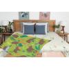 ARTBLANKET Green with Capybaras Throw Blanket Fannel Fleece Super Soft Funny Blanket Travel Throw Blanket for Bed Couch Sofa 120 x 90 Inch for Family view 3