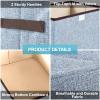 Bagnizer Foldable Storage Bins with Lids, Decorative Storage Baskets, Large Storage Boxes for Home, Office, Bedroom, Closet, Blue, Medium, 4 Pack 14.6 x 9.5 x 9.5 view 2