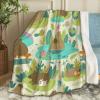 ARTBLANKET Capybara On Jungle Green Throw Blanket Fannel Fleece Super Soft Funny Blanket Travel Throw Blanket for Bed Couch Sofa 120 x 90 Inch for Family view 1