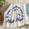 ARTBLANKET Capybara Don't Worry Throw Blanket Fannel Fleece Super Soft Funny Blanket Travel Throw Blanket for Bed Couch Sofa 120 x 90 Inch for Family view 1