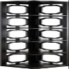 Oakestry Omega 5-Tier Corner Bookcase for Living Room, Crafted from MDF with Non-Lead Paint Finish, Space-Saving Black Bookshelf  12" D x 12" W x 63.75" H view 1