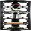 Oakestry Omega 5-Tier Corner Bookcase for Living Room, Crafted from MDF with Non-Lead Paint Finish, Space-Saving Black Bookshelf  12" D x 12" W x 63.75" H view 3