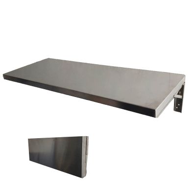 ALGWXQ 304 Stainless Steel Folding Dining Table Wall Mounted Workbench for Kitchen Dining Room Home Bar Space Saving (Color : Silver, Size : 23.6x15.7in)