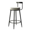 Barstools Bar Stool Velvet Fabric Upholstered Seat with Backrest & Footrest Dining Chair for Breakfast Bar, Counter, Kitchen and Home Max. Load 200kg for Bistro Pub Caf Island Kitchen view 1