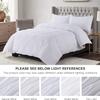 1 Piece Goose Down Comforter Fill Power 500 GSM All Season White Pinch Pleat Queen/Full Size | Modern Fluffy Baffle Box Design Comforter/Duvet Insert with 100% Soft Cotton view 4