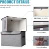 Bagnizer Large 22 Quart Linen Fabric Foldable Storage Bin Cube Organizer Basket with Flip-Top Lid & Handles, Clothes Blanket Box for Home, Office, Closet, Gray, 4 Pack 14.6 x 9.5 x 9.5 view 2