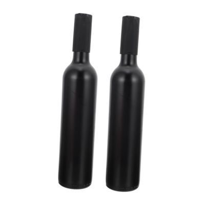 2Pcs Glass Wine Bottles with Wood Corks Matte Coated Empty Wine Bottles Dispenser for Limoncello Juice Beverage Kefir