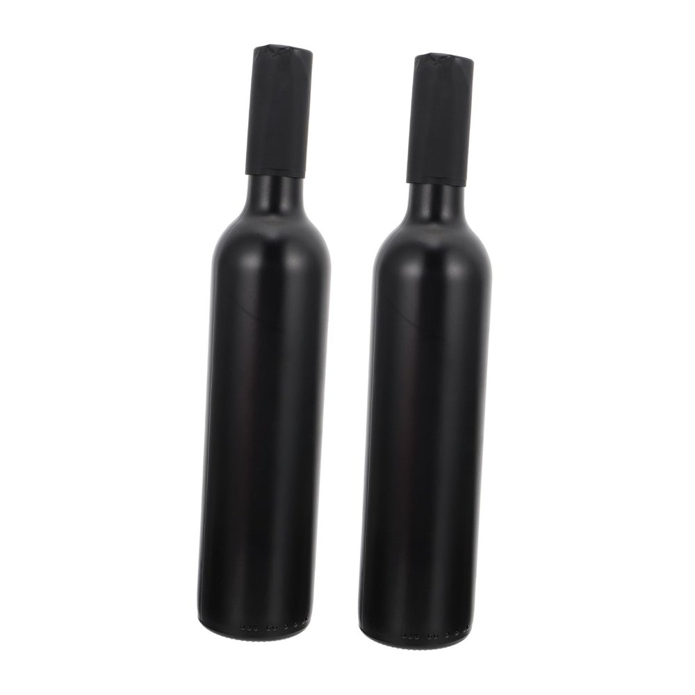 2Pcs Glass Wine Bottles with Wood Corks Matte Coated Empty Wine Bottles Dispenser for Limoncello Juice Beverage Kefir